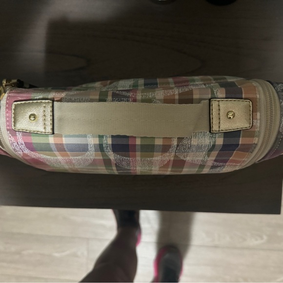 Coach Poppy Multicolor Madras F21886 Cosmetic Makeup Toiletry Travel Bag - Picture 8 of 8